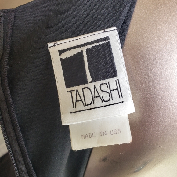 Emily in Paris Inspo: NWT Vintage Tadashi Shoji Silk Waterfall Dress - Picture 12 of 16